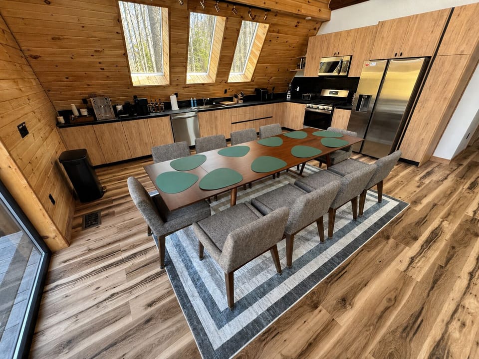 Seat ten comfortably and add additional seating with an additional fold away chair and table set.