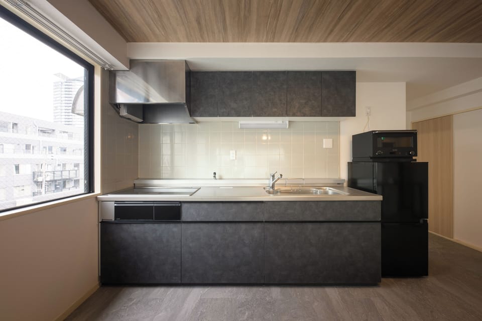 Deluxe Apartment, 2 Bedrooms | Private kitchen | Microwave, stovetop, rice cooker, cookware/dishes/utensils