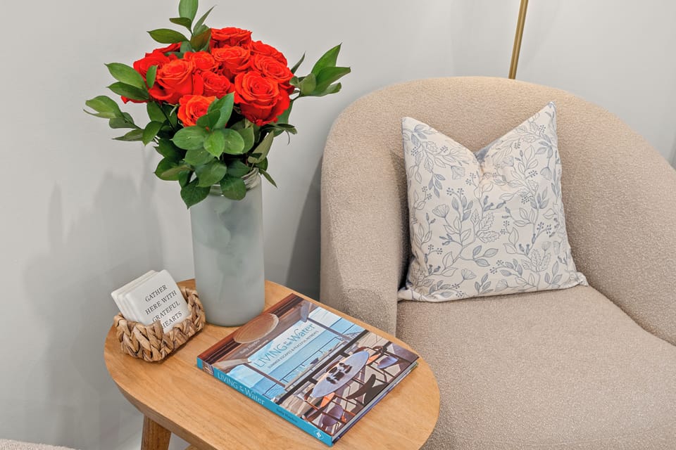 Enjoy cozy, quiet times in the living room.