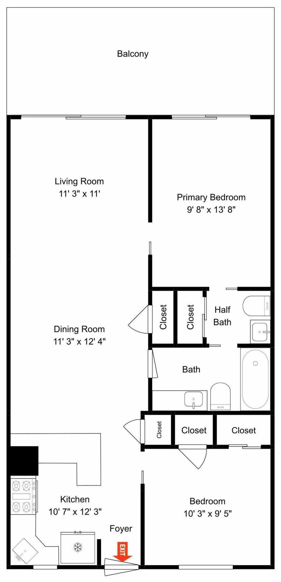 Pointe South 105 - Floor Plan