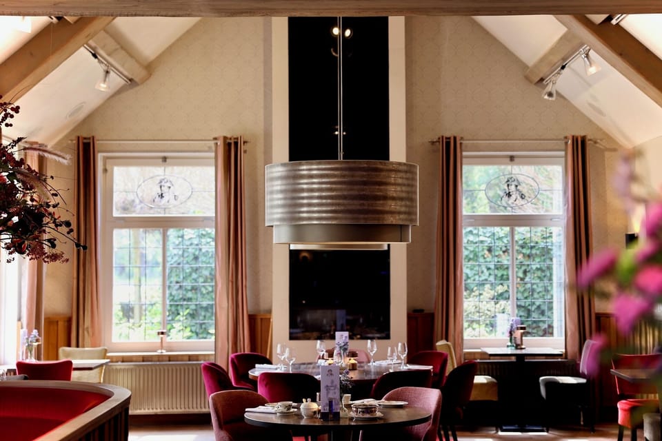 Dine under warm lighting and enjoy an intimate, cozy ambiance.