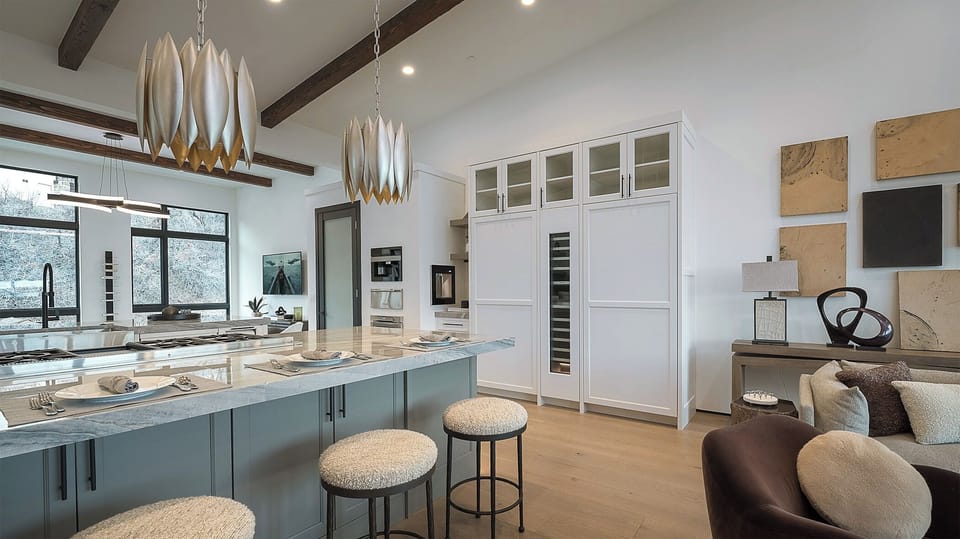 Kitchen, Upper Level -With island and bar seating