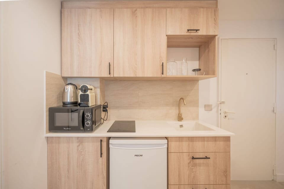 Apartment | Private kitchen | Coffee/tea maker, fridge, microwave, stovetop