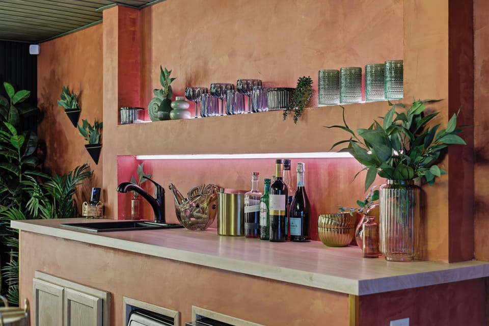 Stylish indoor bar area. A sophisticated spot to unwind and enjoy your stay!