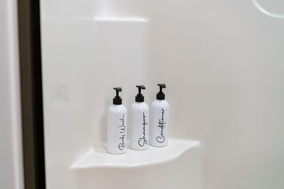 Shampoo, Conditioner & Body Wash Provided
