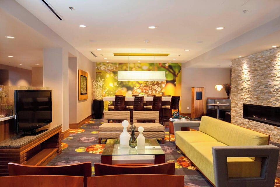 Gather comfortably by the fireplace after a day out.