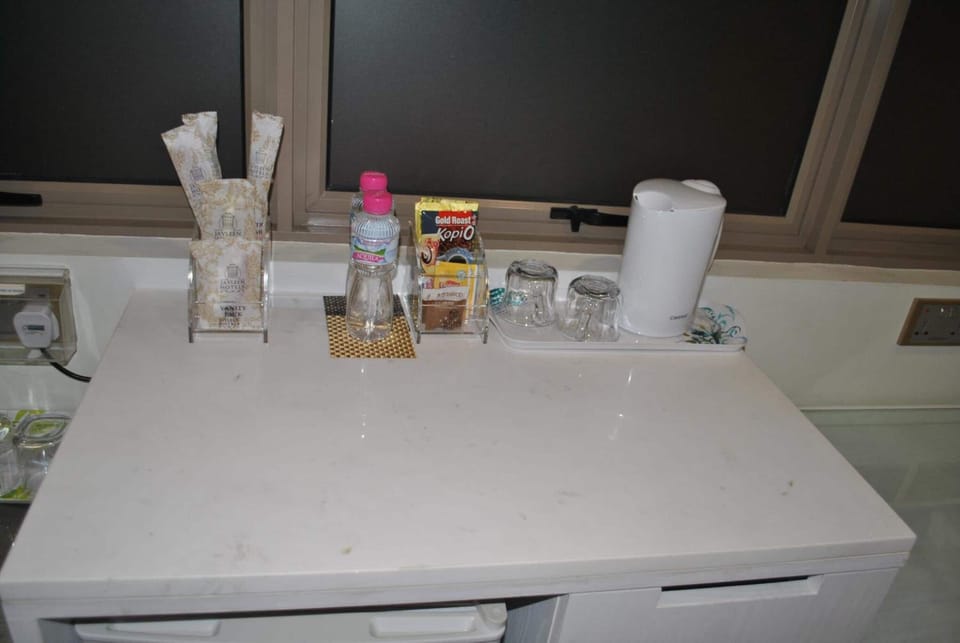 Shower, free toiletries, hair dryer, bidet