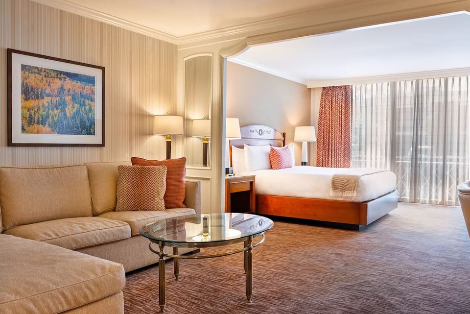 Stretch out in the spacious suite with cozy seating.