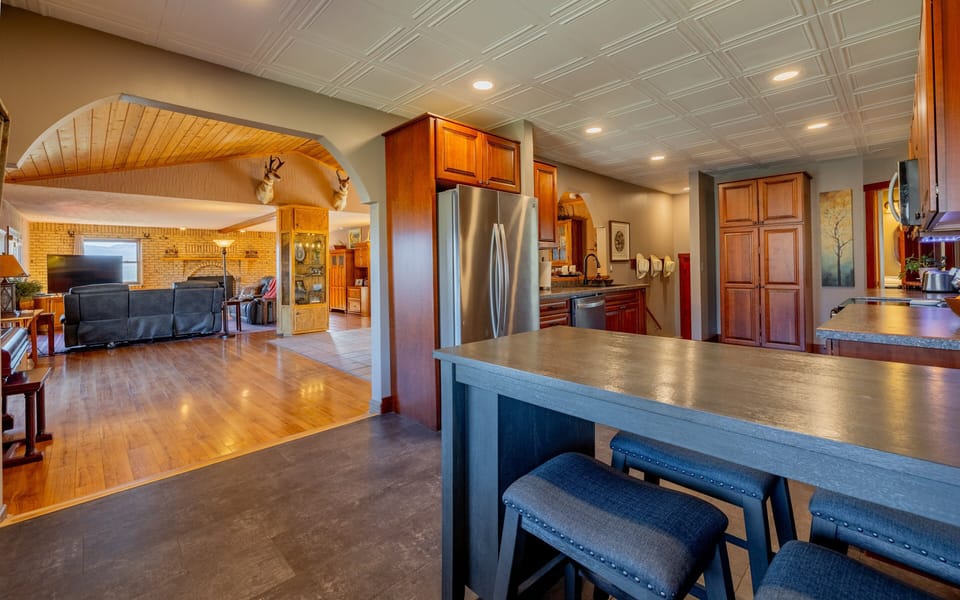 Eat in dining space in the kitchen is a great spot for your morning coffee and planning the day's adventures