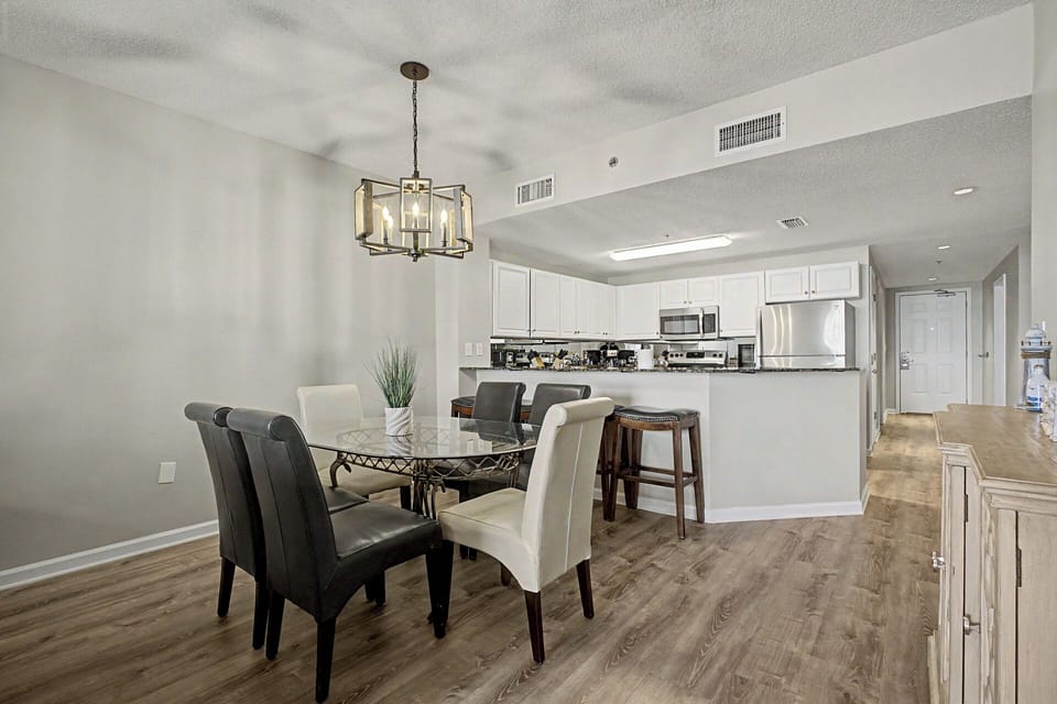 Dining area with seating for group meals