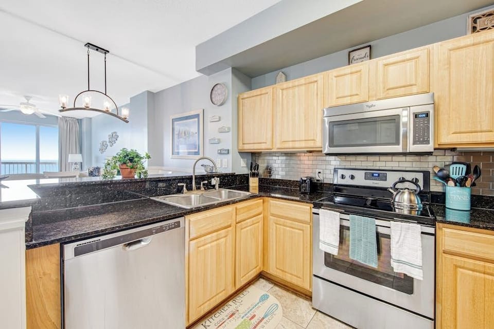 Fully stocked kitchen