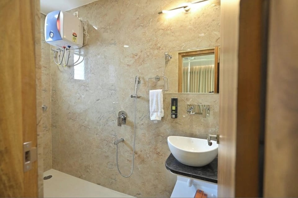 Shower, towels, soap