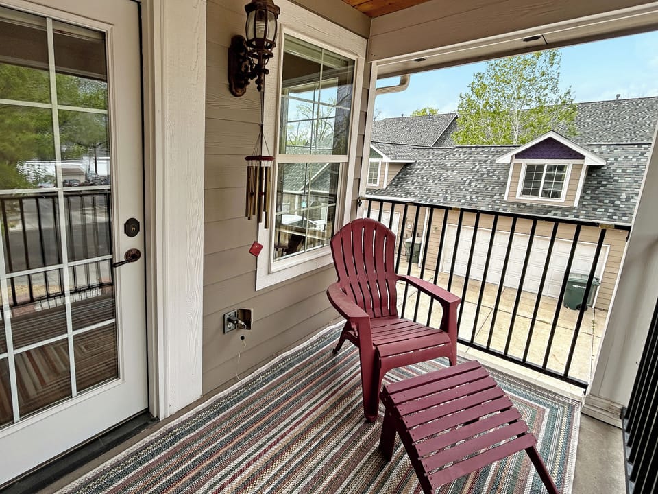 Private balcony on second floor