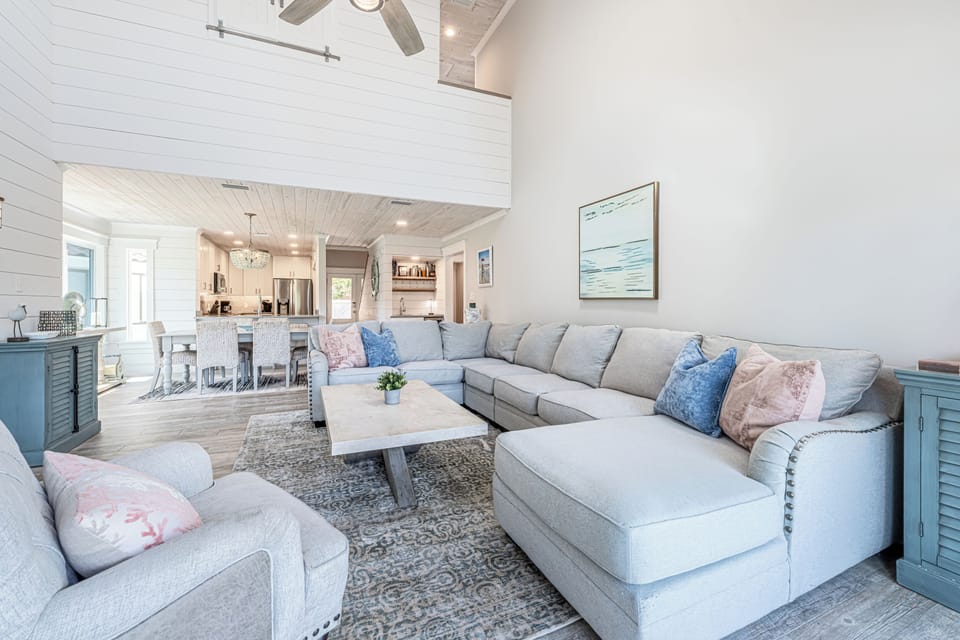 Open Concept Living, Dining and Kitchen Areas