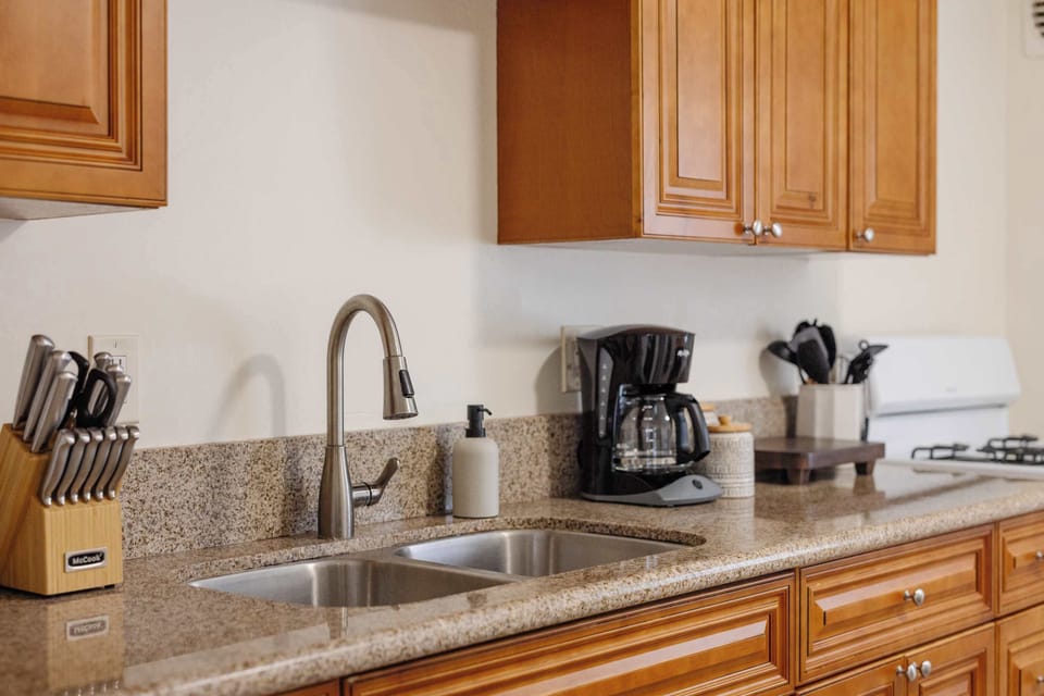 Coffee station ready for your morning routine before the beach