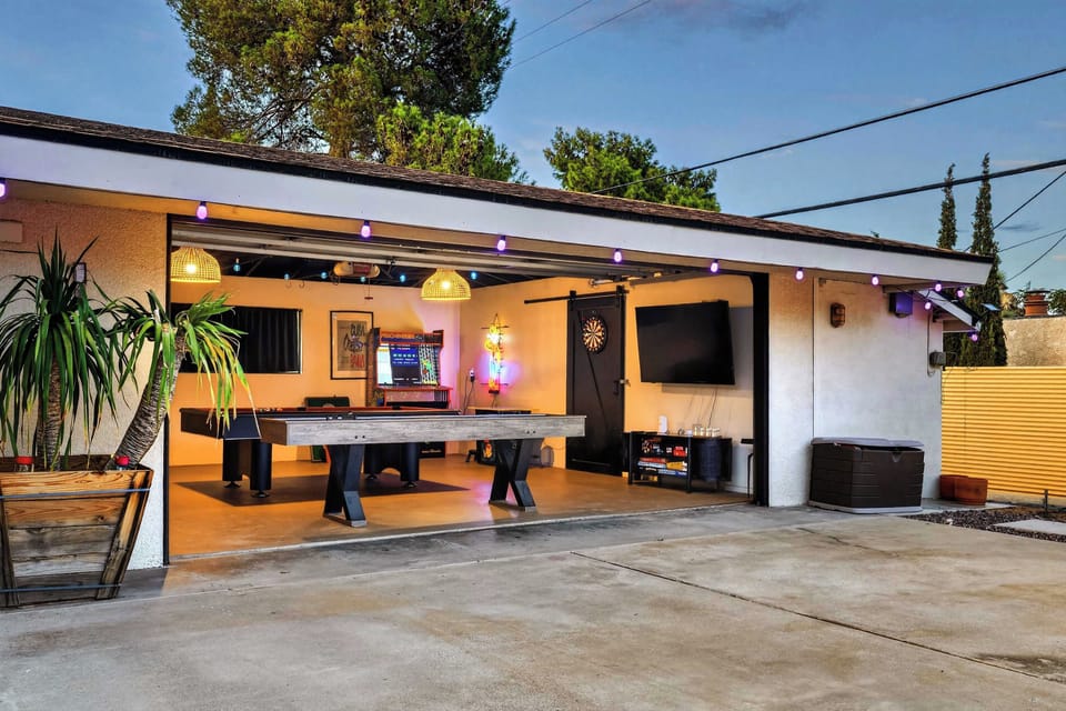 Garage converted game room