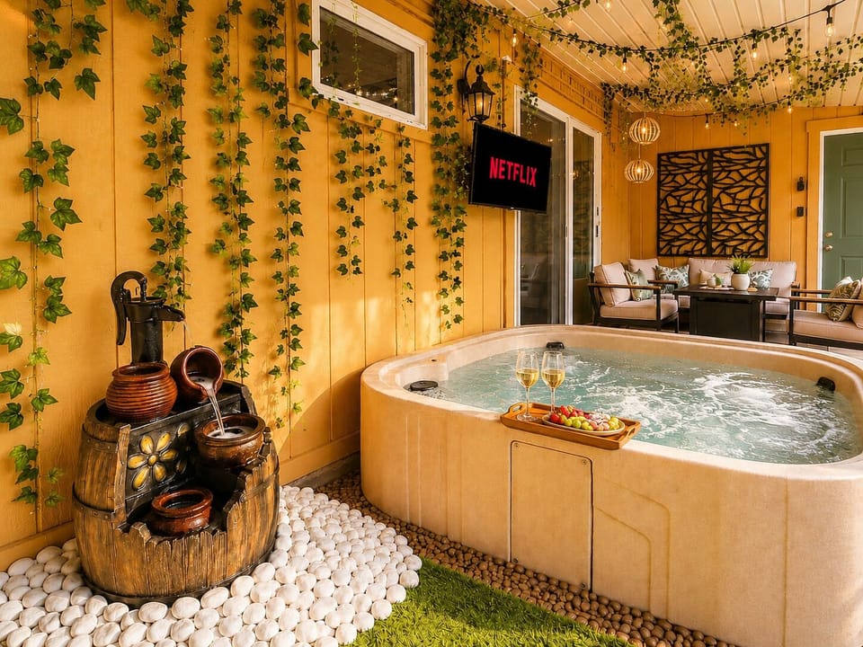Meditation Zen with a Hottub and nice seating