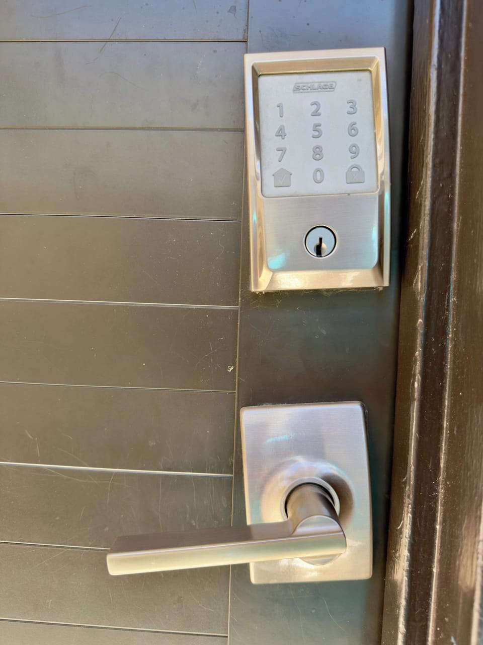 Smart digital lock so your keys are always right at the door.