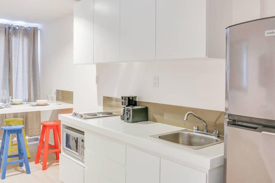 Kitchen, stove, microwave, coffee maker, toaster, refrigerator