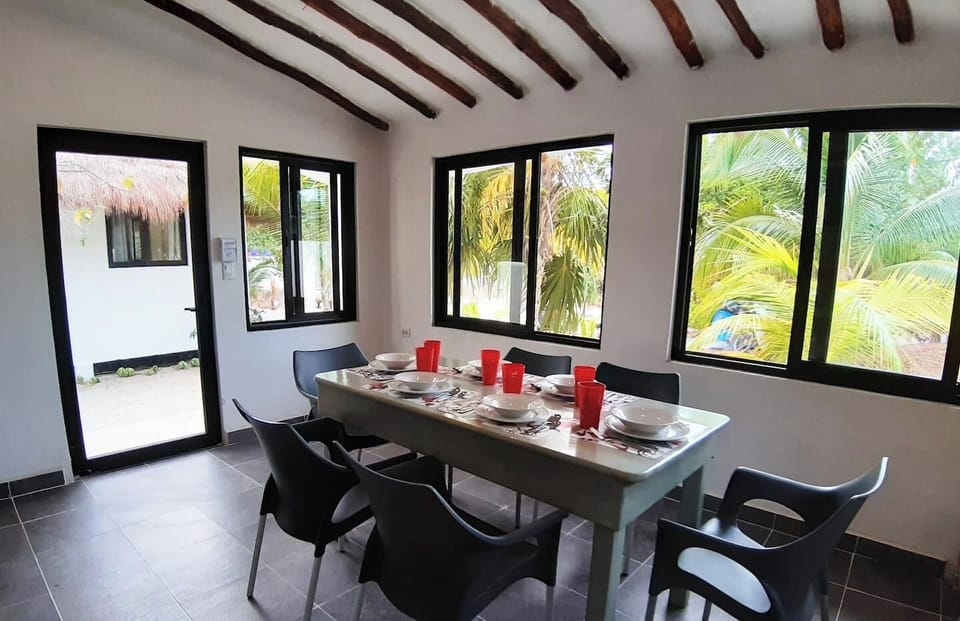 Full large kitchen and work area, includes Starlink Wi-Fi strong enough for streaming and video calls