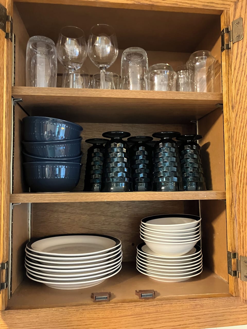 Well stocked kitchen.