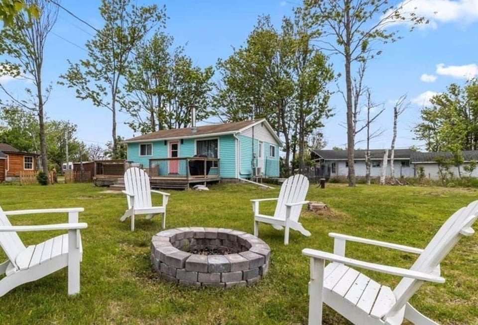 Outdoor: Fire Pit and Chairs.