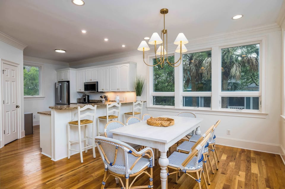 Dining Area with Island Bar and Kitchen