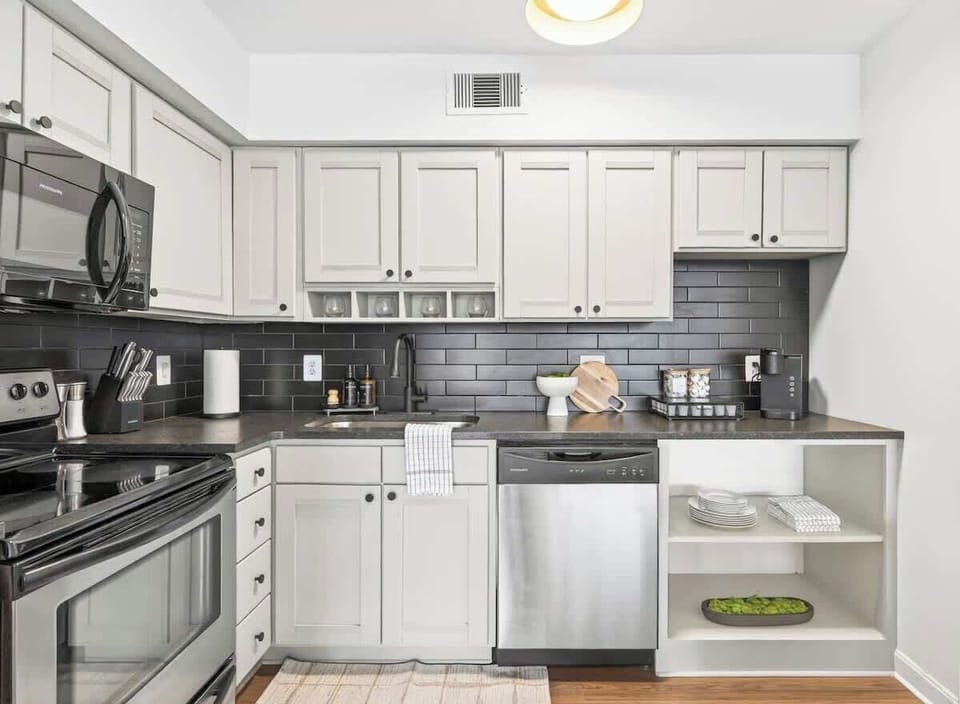 Functional kitchen set up to make your stay easy and convenient. Designed with all basic cooking needs in mind.