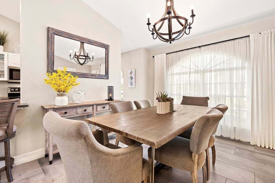Large Dining Space with Garden View