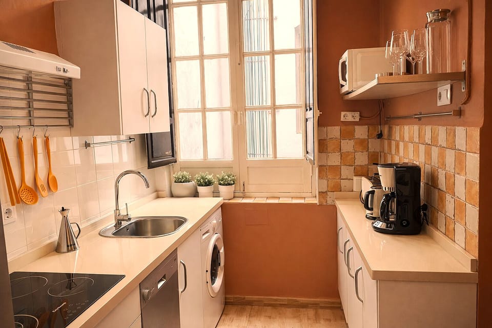Deluxe Apartment, Balcony, City View | Private kitchen | Full-size fridge, microwave, stovetop, dishwasher