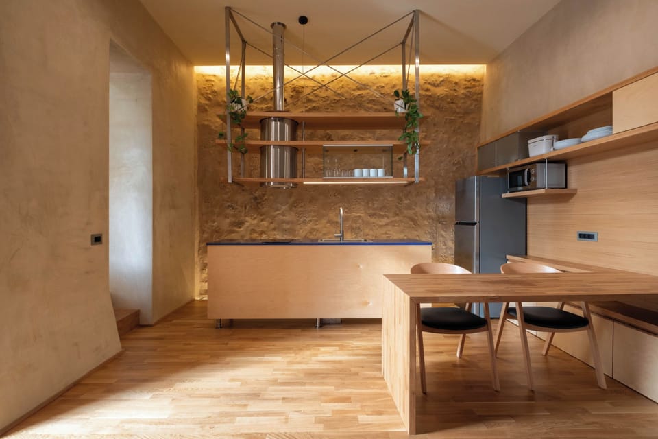 Apartment, City View | Private kitchen | Full-size fridge, microwave, oven, stovetop