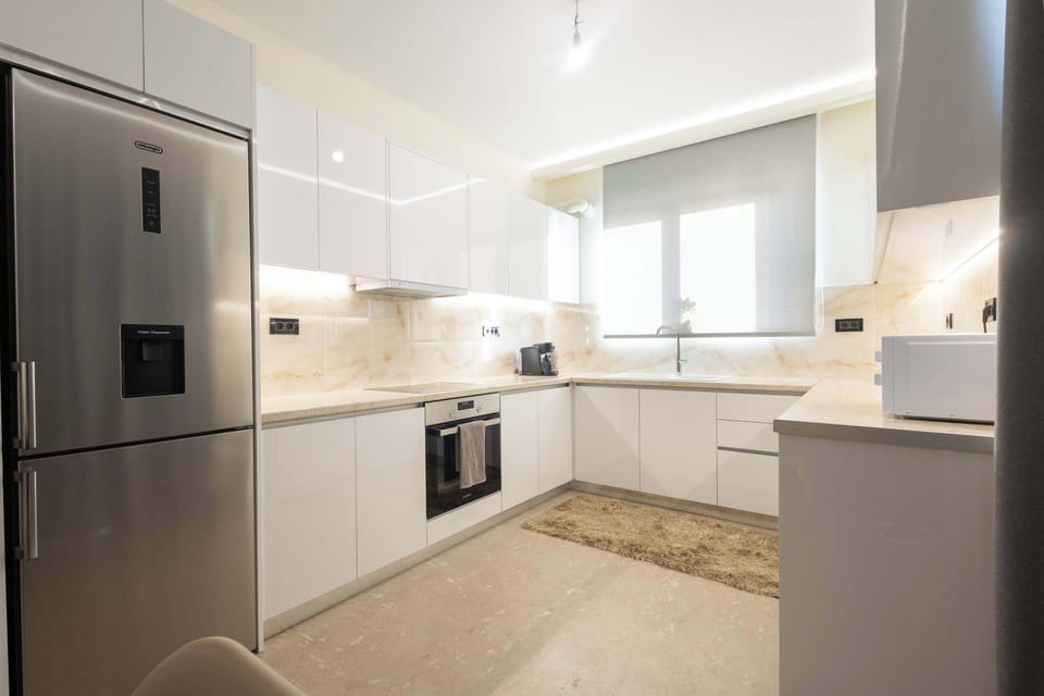 Fully equipped kitchen with modern appliances
