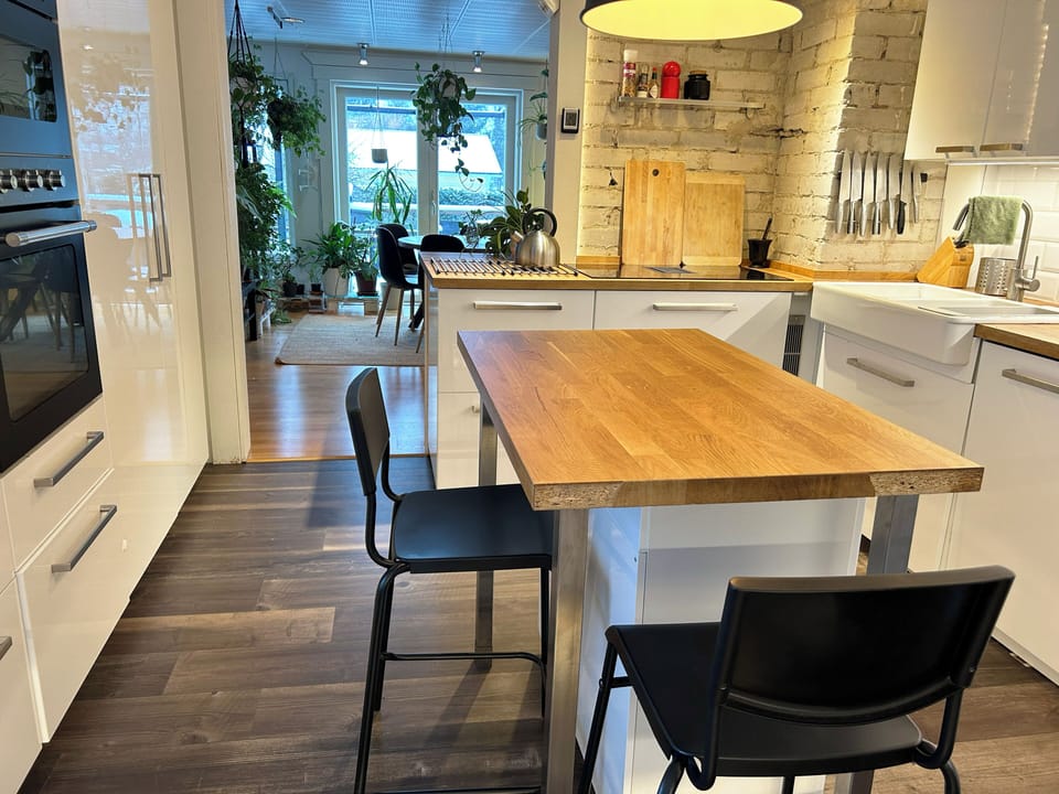 Superior Villa, Sauna, Garden View | Private kitchen | Toaster, highchair