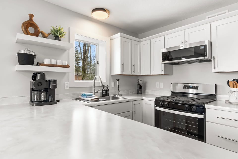 Kitchen — gas range, dishwasher, and plenty of counter space