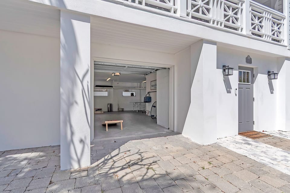 Garage Area, Corn Hole Boards - Ground Level