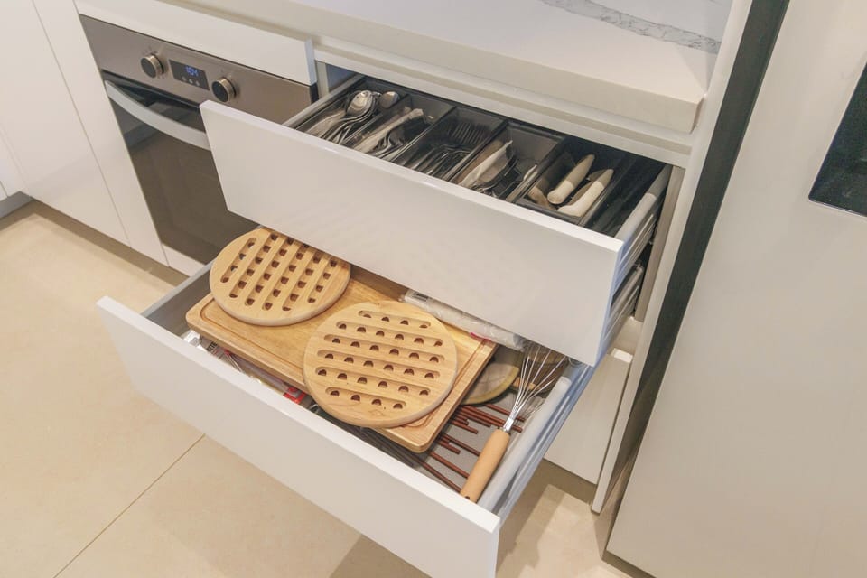 Luxury Apartment, Sea View | Private kitchen | Espresso maker, electric kettle, highchair