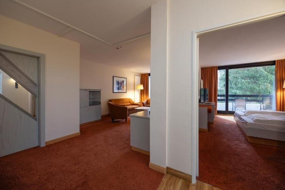 Arrive with ease into a bright, practical suite layout.