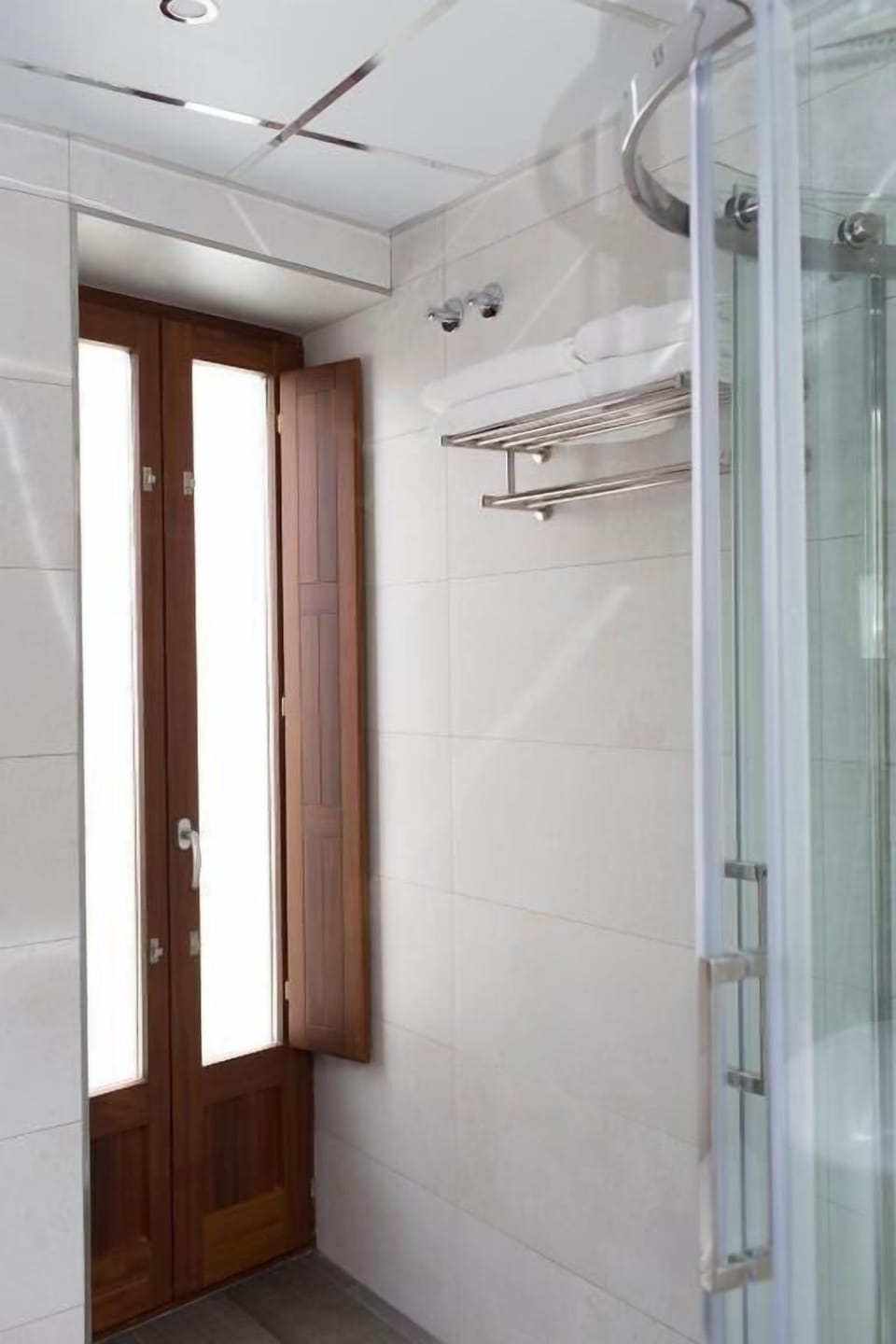 Separate tub and shower, hair dryer, towels, soap