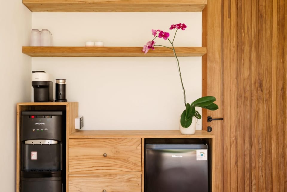 Villa Svara Amed - Cabana day room with mini-bar and water dispenser