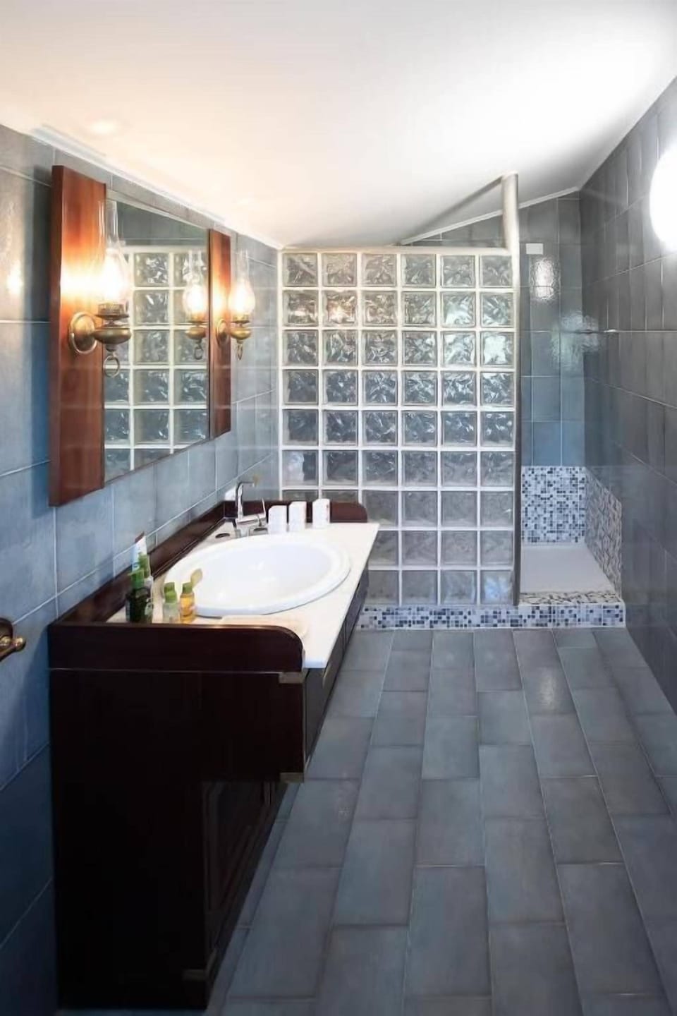 Shower, free toiletries, hair dryer, bidet