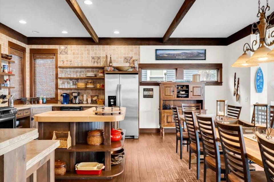 The kitchen everyone naturally gathers in.