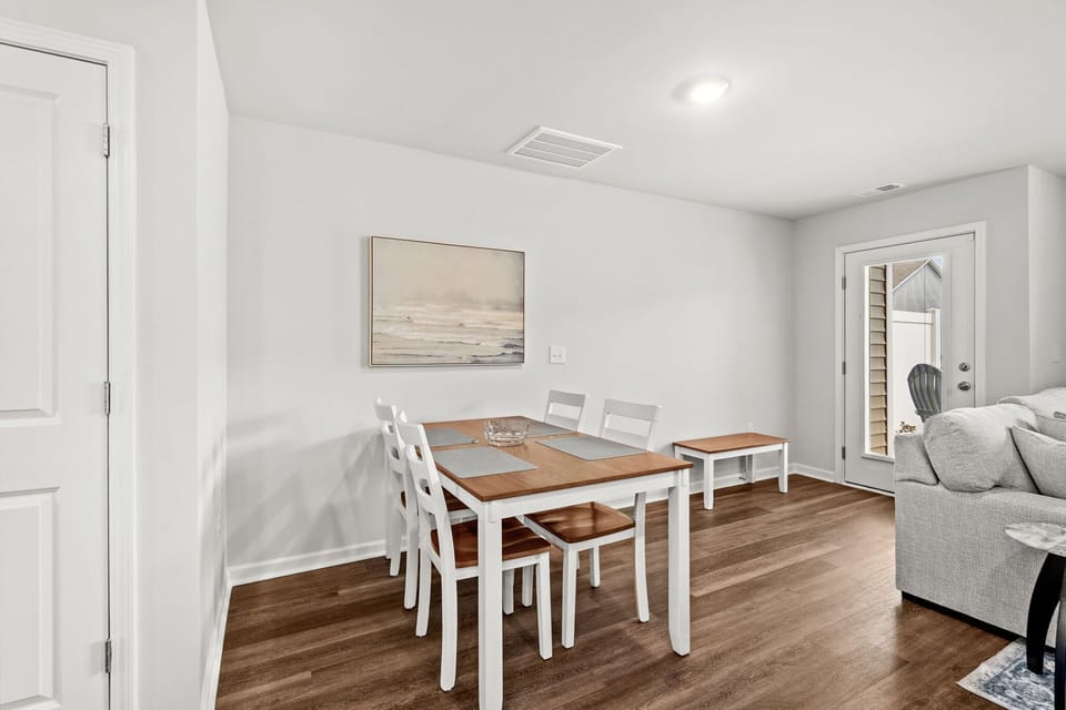Dining room table seats four!
