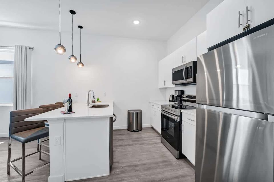 Fully equipped kitchen for family meals