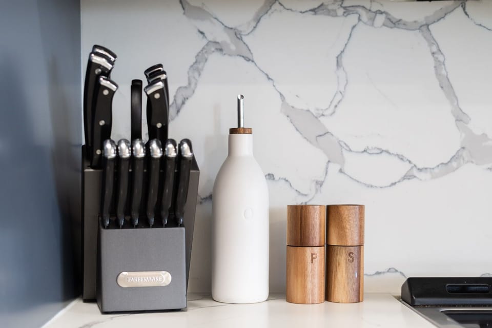 Kitchen essentials provided for easy cooking