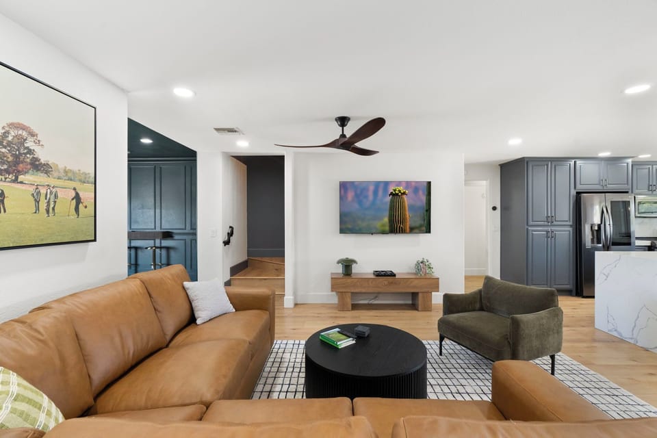 Cozy living room with sectional seating