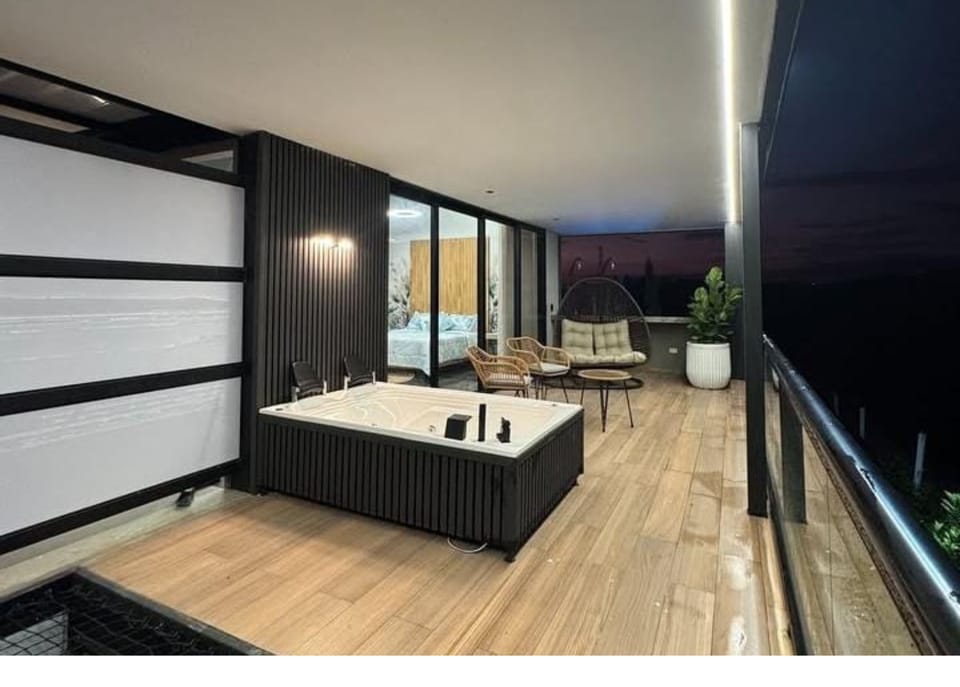 Luxury Cabin, Balcony, Mountain View | Property grounds