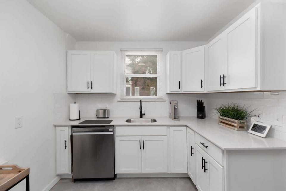 Clean, modern kitchen with ample counter space