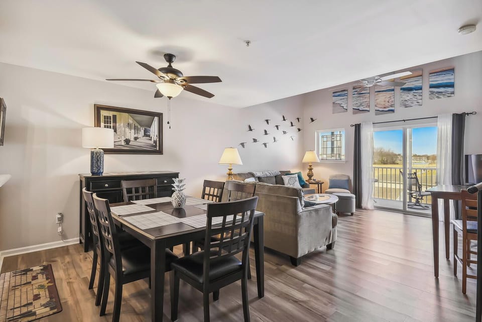 Dining room and living room