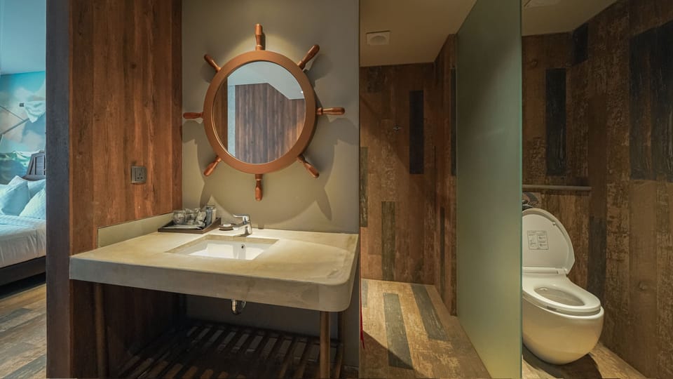 Bathroom | Shower, free toiletries, hair dryer, slippers