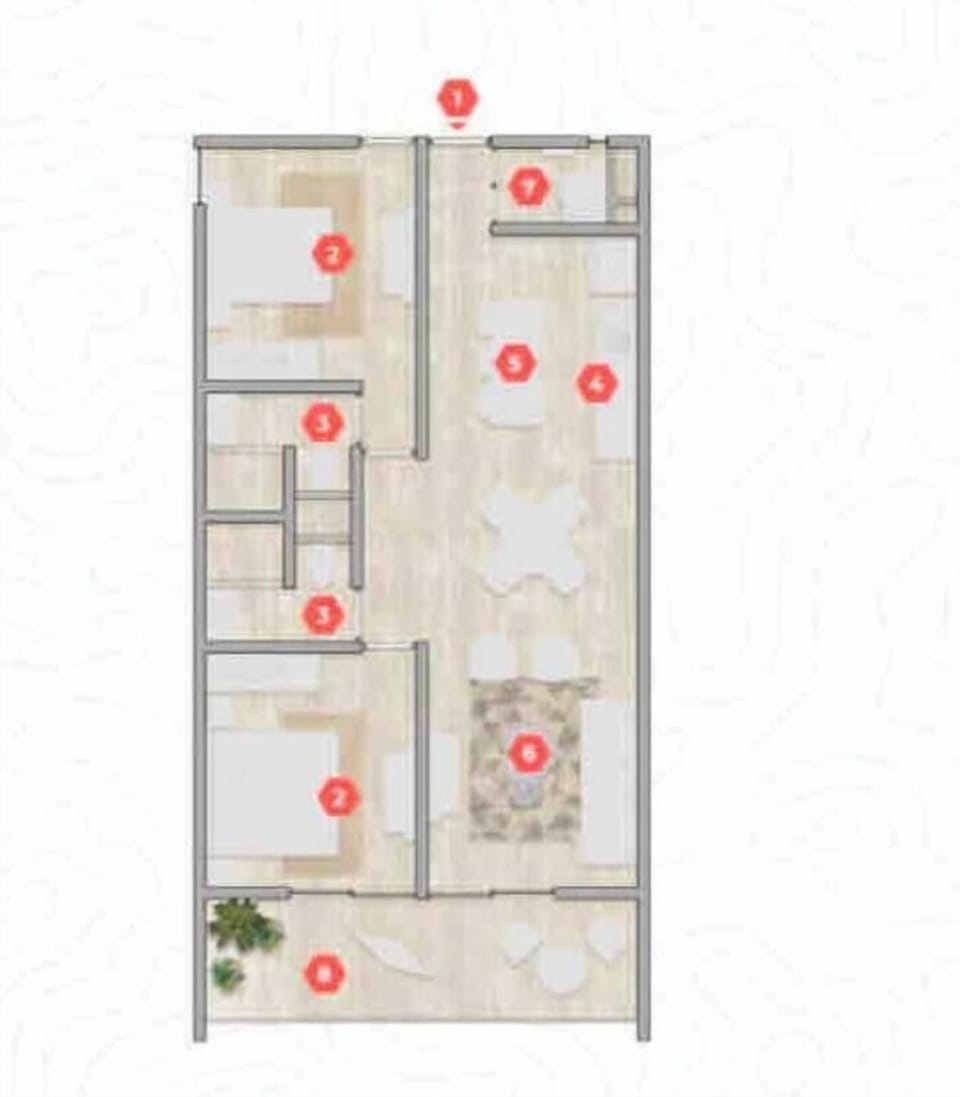 Akumal Condo 998.79 ft2 / 92.79 m2